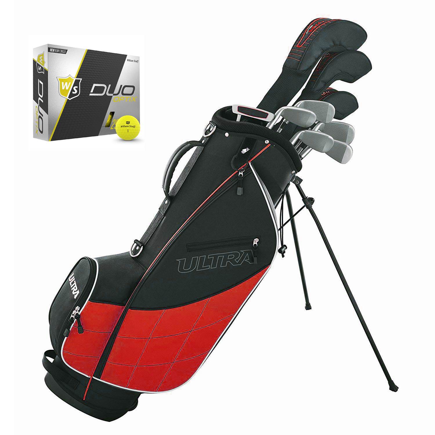 Wilson Ultra Men's Complete 13 Piece Right Handed Golf Club Set w/ Bag & Balls