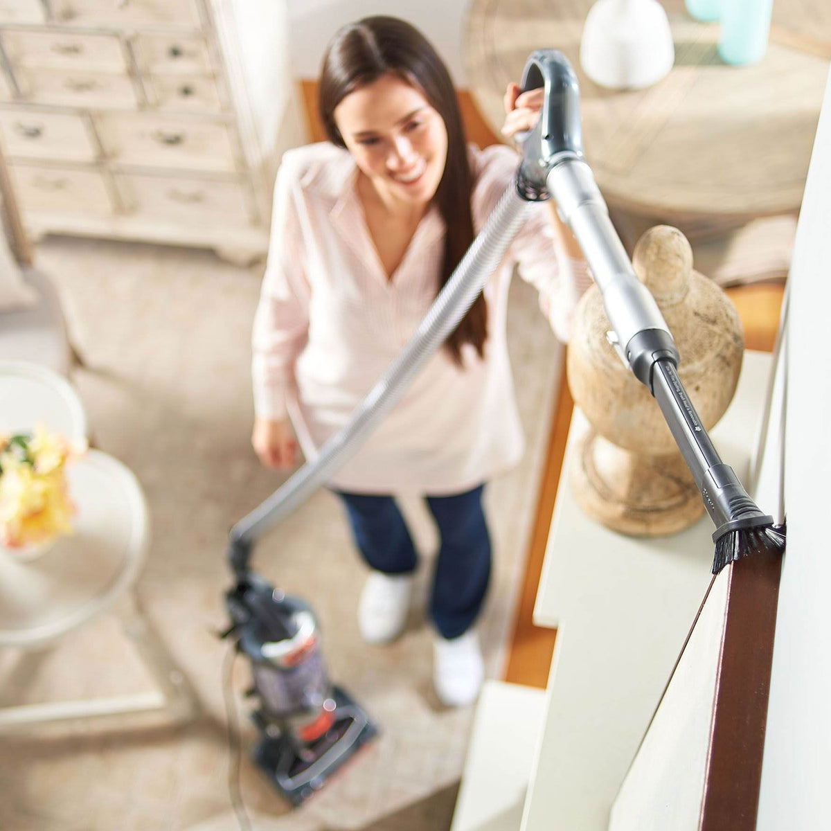 Shark DuoClean Ultra Powerful Slim Upright Vacuum, Gray (Refurbished)(For Parts)