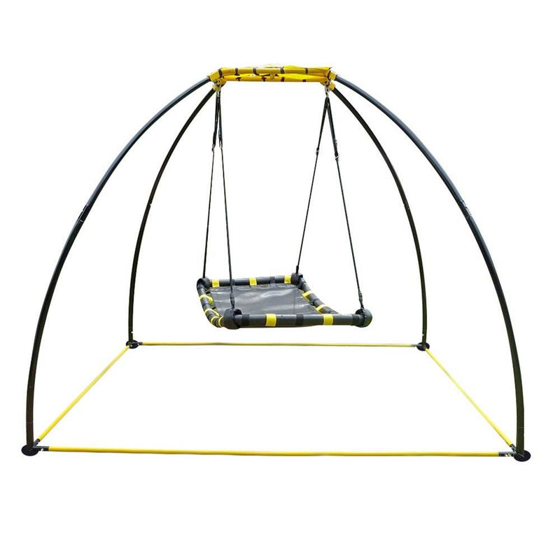 JumpKing Backyard Outdoor Metal 360 Degree UFO Swing & Stand for 1 or More Kids
