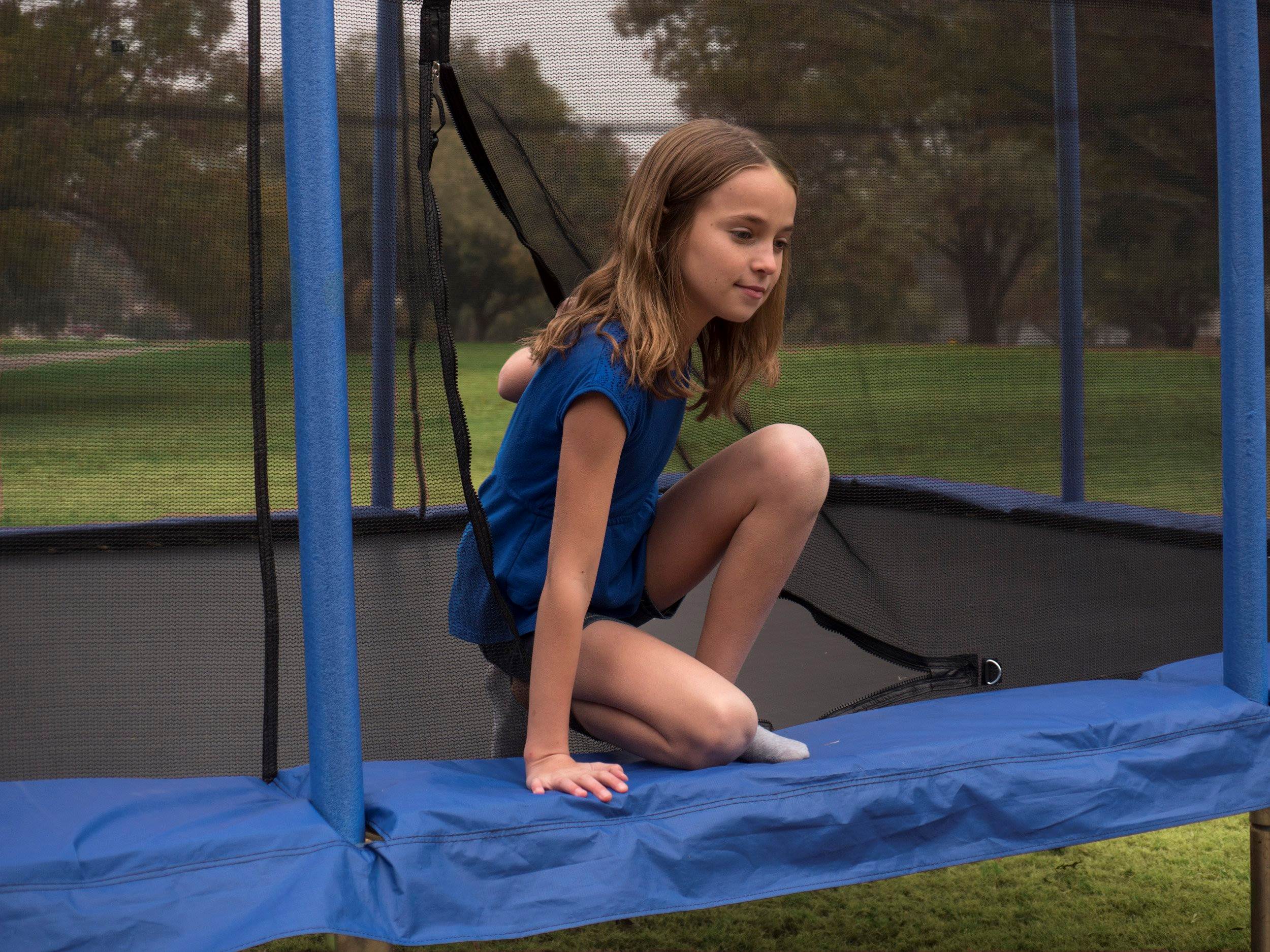 JumpKing 12 x 17 Foot Large Rectangular Trampoline with Safety Net Wall Siding - VMInnovations