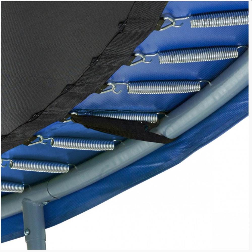 Upper Bounce Easy Assemble Durable 10 Foot Trampoline & Metal Ground Anchor Kit