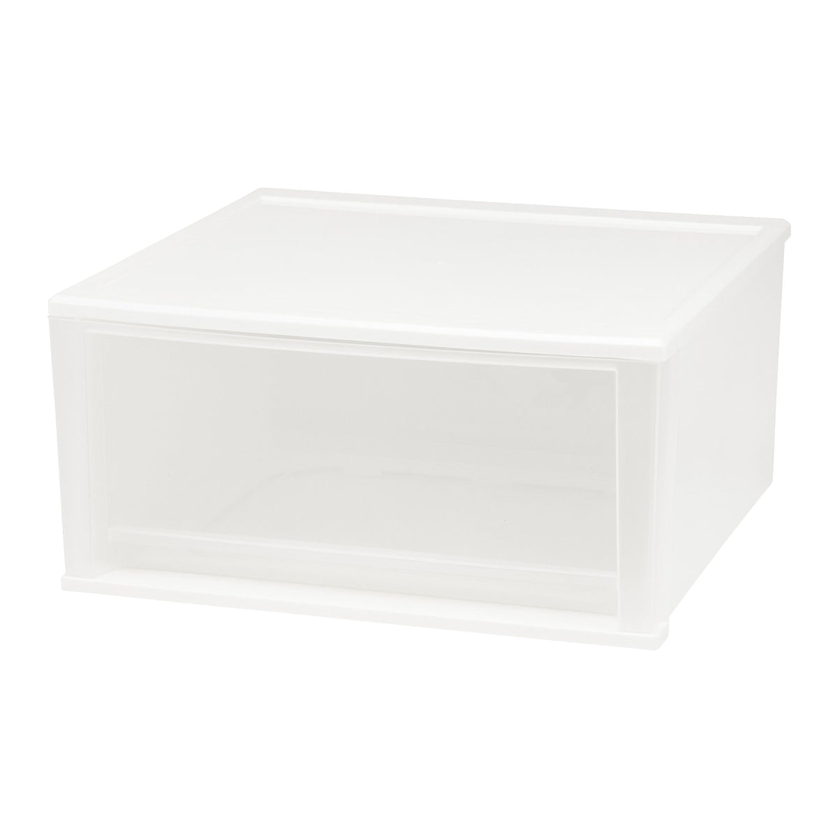 IRIS Large 51 Quart Stackable Pull Out Clear Front Plastic Drawer (Open Box)