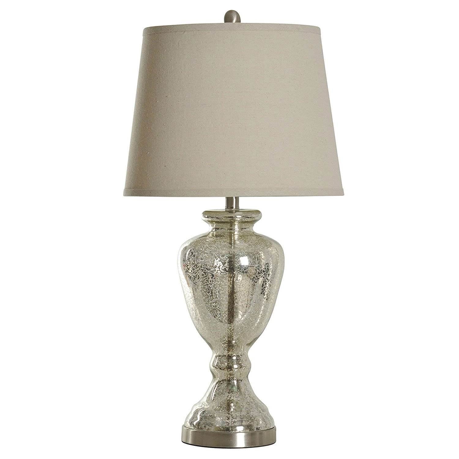Abode 84 30" Transitional Silver Brushed Mercury Glass Table Lamp (2 Pack)