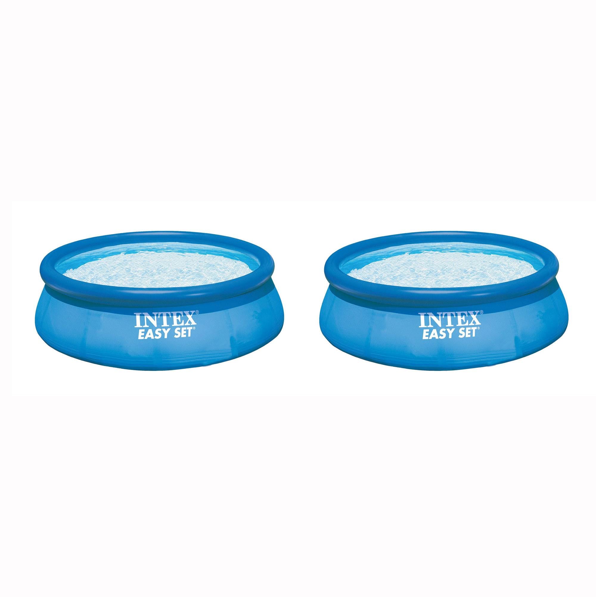 Intex 12ft x 30in Easy Set Inflatable Above Ground Pool w/ Filter Pump (2 Pack)