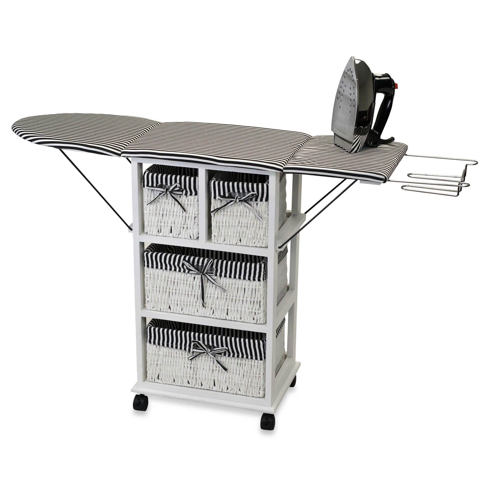 Whitmor 29 Inch Collapsible Metal Home Ironing Board and Laundry Sorting (Used)
