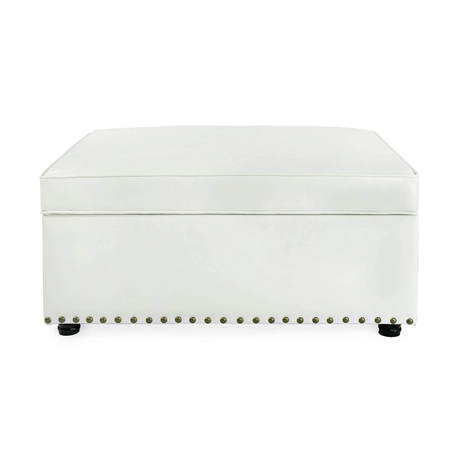 SpaceMaster iBed Ottoman with Fold Out Hideaway Guest Bed, White (Open Box)