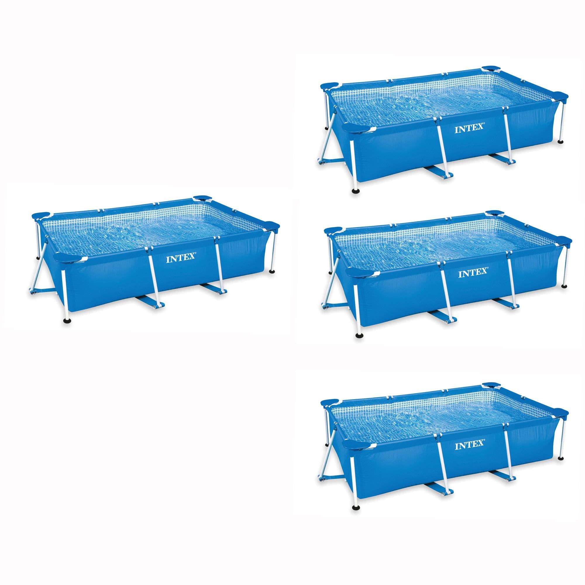 Intex 86" x 59" x 23" Rectangular Frame Above Ground Baby Swimming Pool (4 Pack)