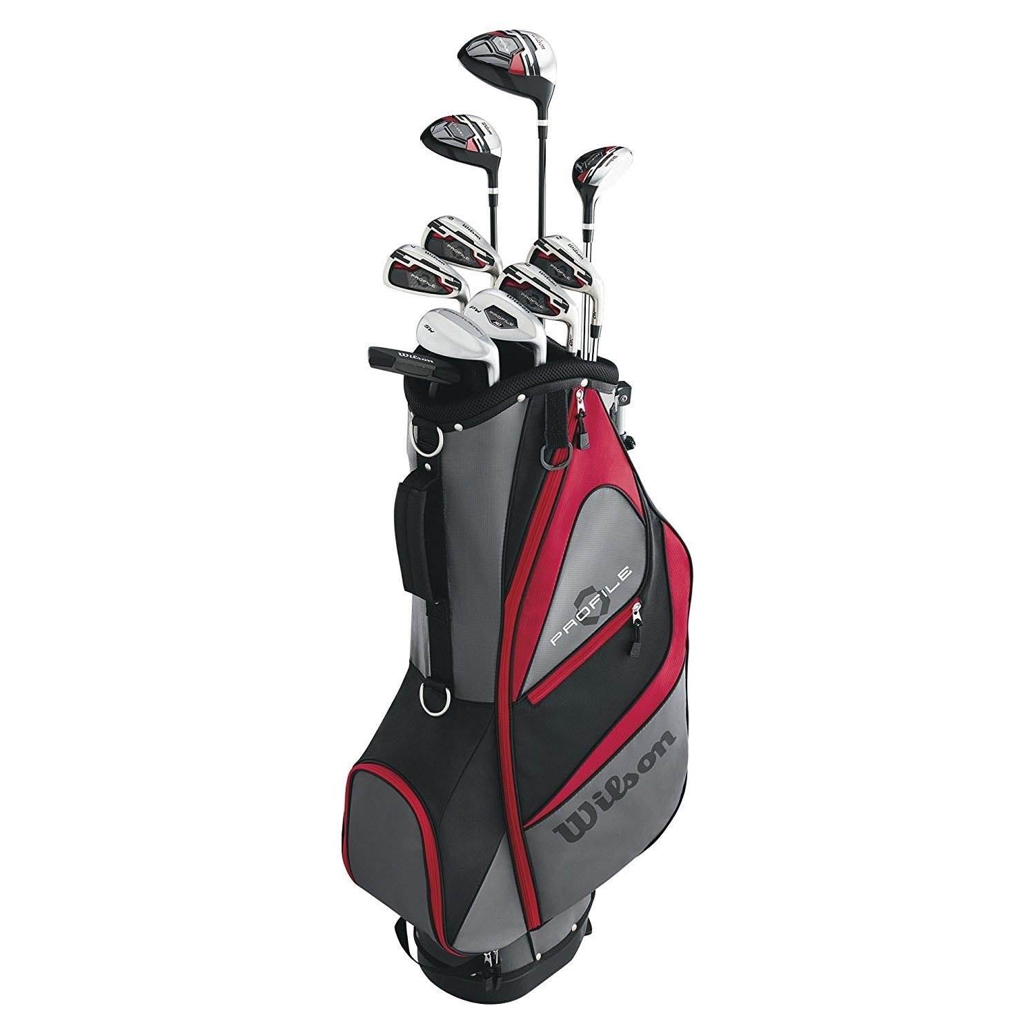 Wilson Profile XD Mens Left Handed Complete Golf Club Set w/ Stand Bag & Balls