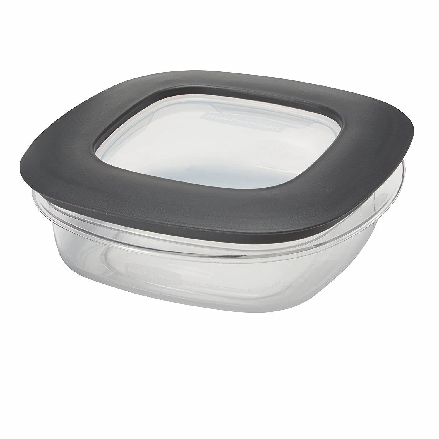 Rubbermaid 1937648 3 Cup Square Premier Plastic Storage Container w/ Lid, Clear