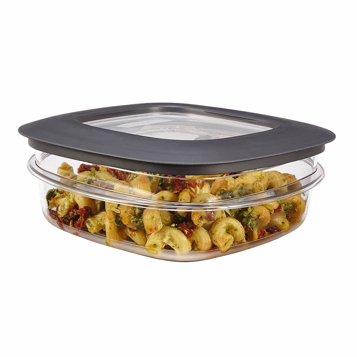 Rubbermaid 1937648 3 Cup Square Premier Plastic Storage Container w/ Lid, Clear