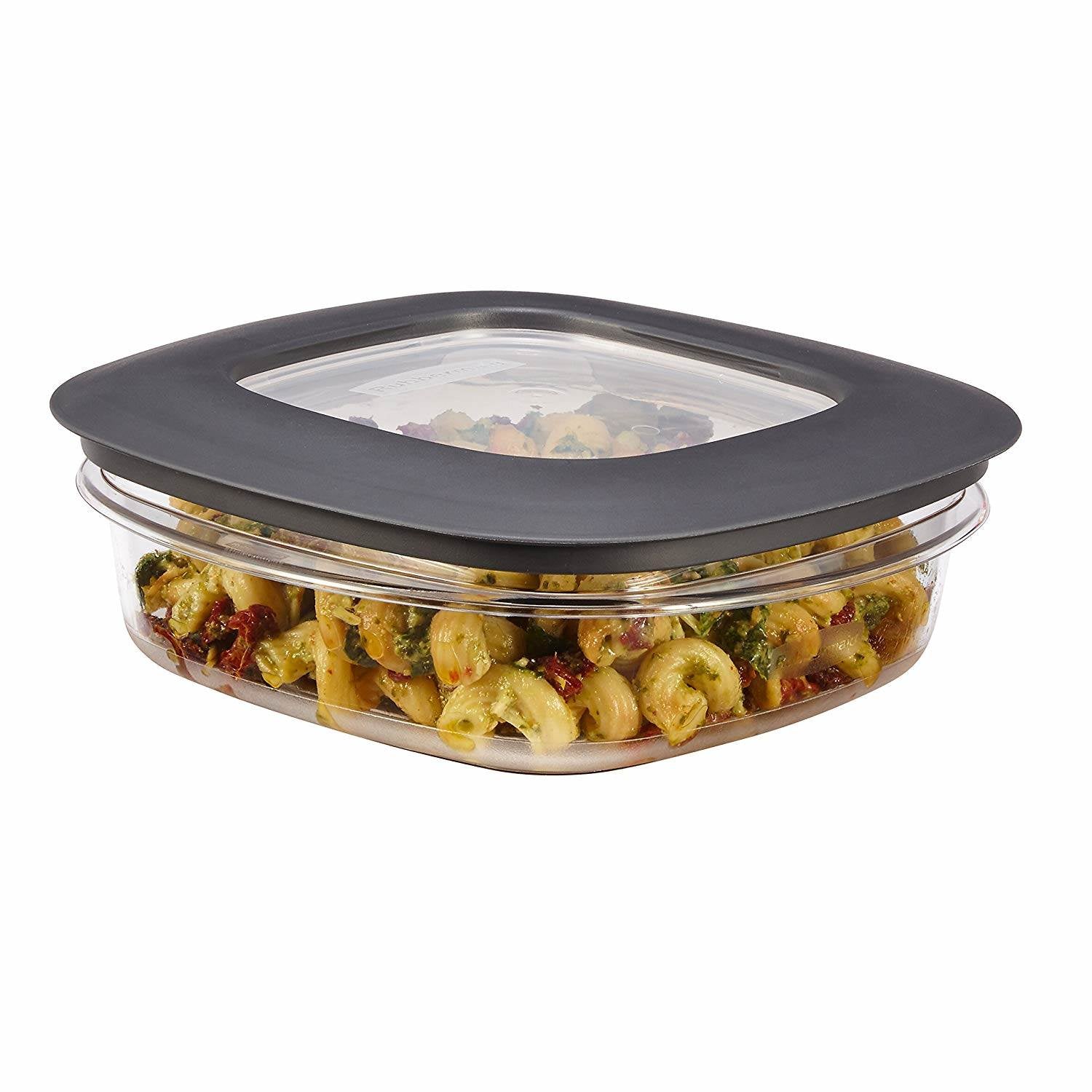 Rubbermaid 1937648 3 Cup Square Premier Plastic Storage Container w/ Lid, Clear