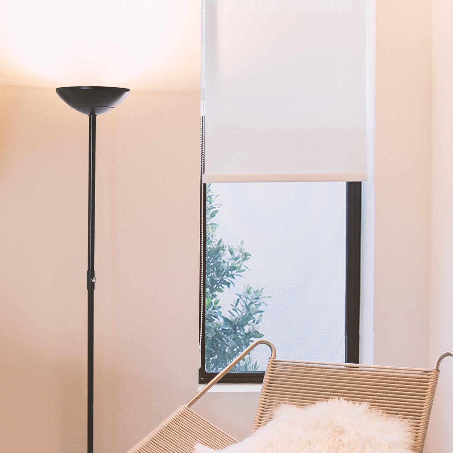 Brightech LED High Lumen Uplight Torchiere Standing Floor Lamp, Black (Used) - VMInnovations