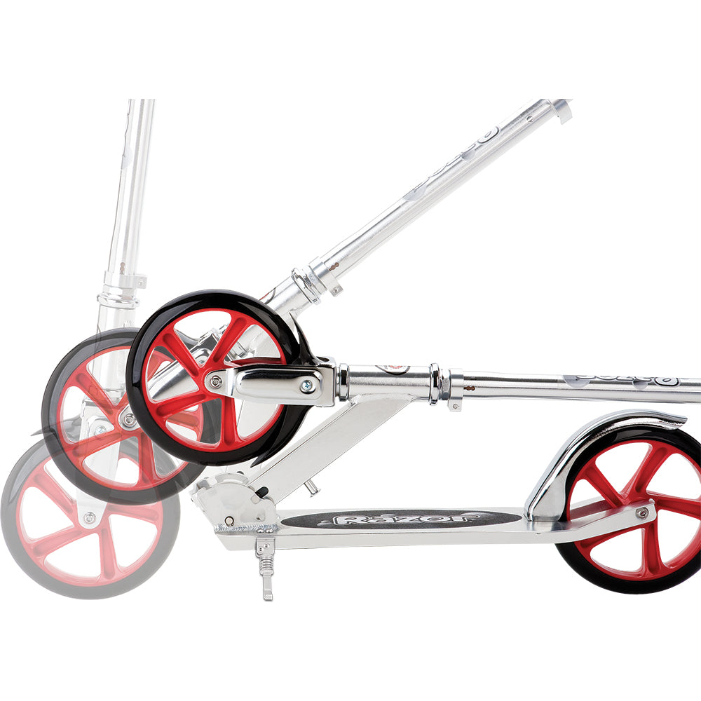 Razor A5 Lux Kids Folding Aluminum Portable Kick Push Scooter, Red - VMInnovations