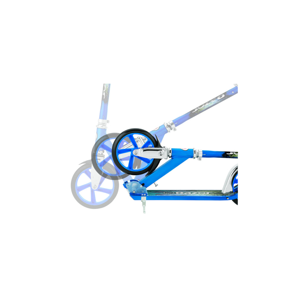 Razor A5 Lux Kids Folding Aluminum Portable Kick Push Scooter, Blue