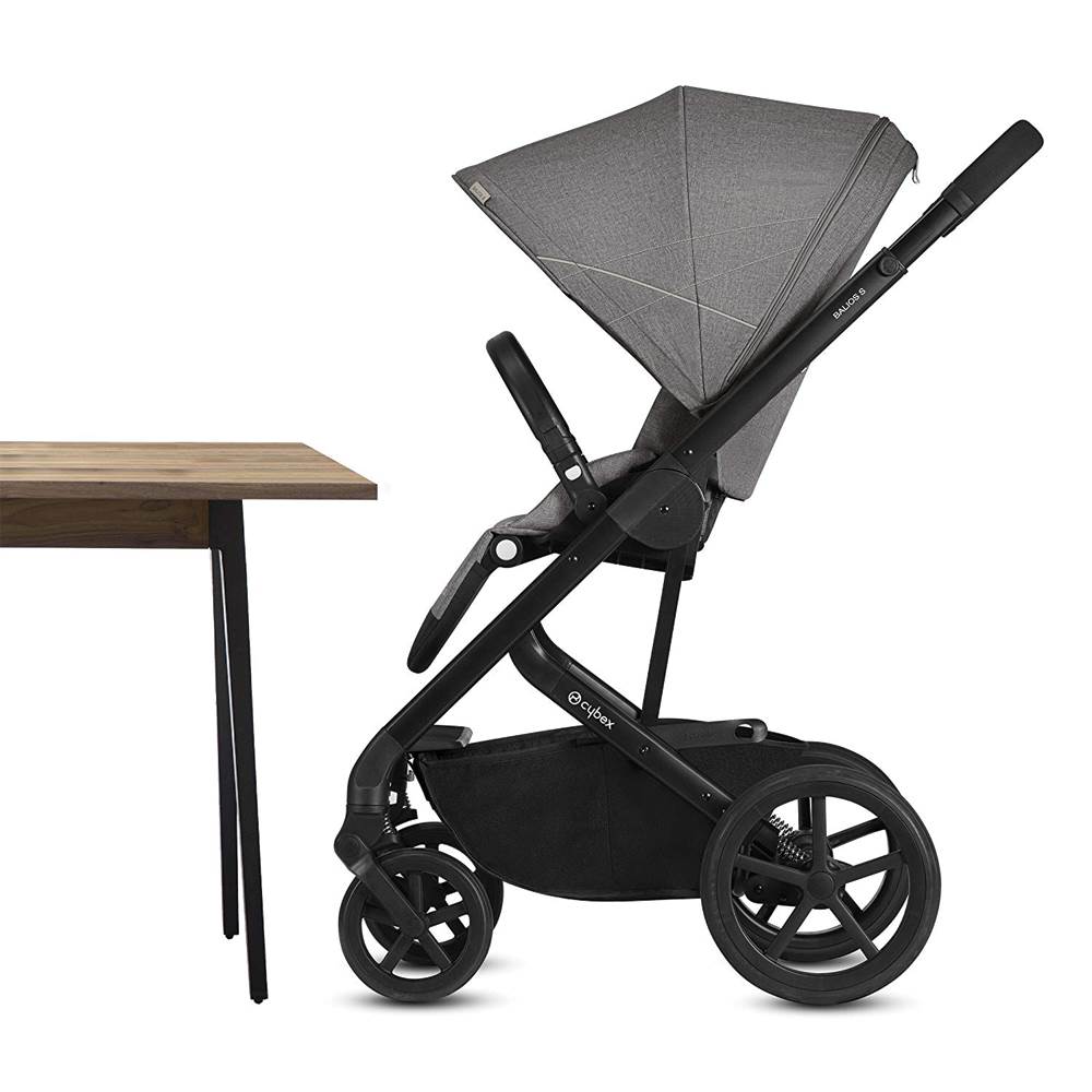Cybex Balios S 3 in 1 Folding Stroller, Lava Stone Black (Open Box)
