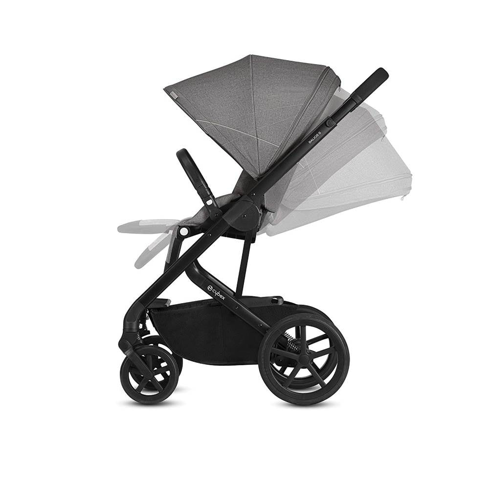 Cybex Balios S 3 in 1 Folding Stroller, Lava Stone Black (Open Box)