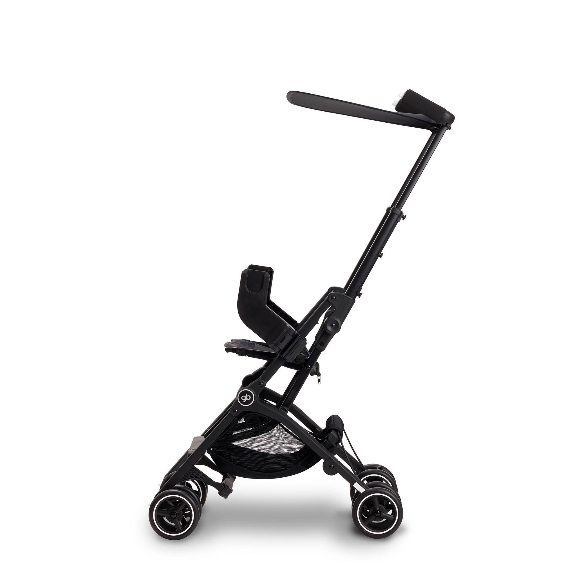 gb POCKIT GO Folding Compact Infant Baby Car Seat Carrier Stroller, Satin Black