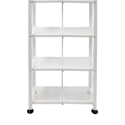 Origami RB-03 6 Shelf Open Styled Home Organizational Deco Rack Bookshelf, White