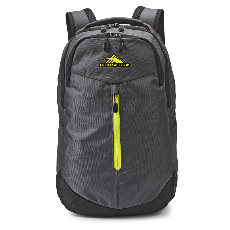 High Sierra Backpack with Laptop Pocket & Tablet Sleeve, Mercury/Glow (Open Box)