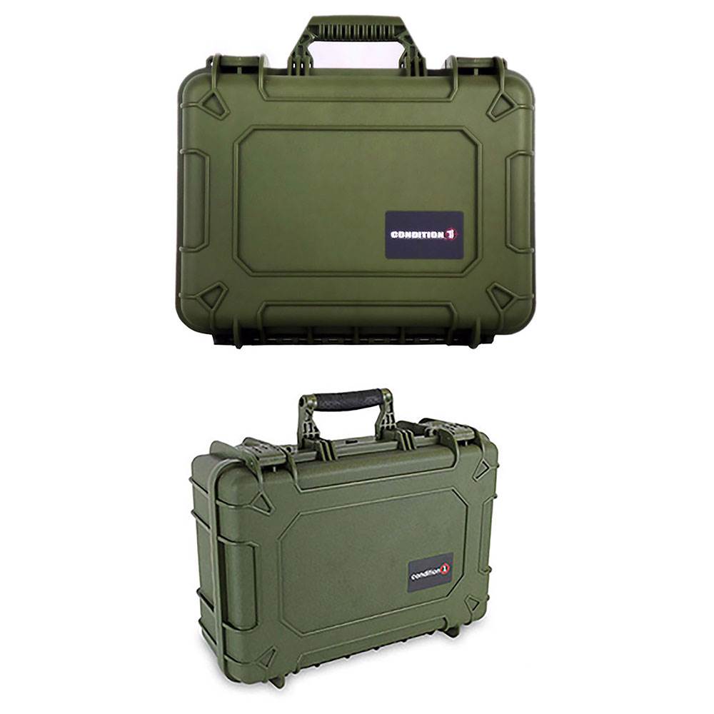 Condition 1 14" Medium Protective Carrying Case & Hard Shell Storage Case, Green