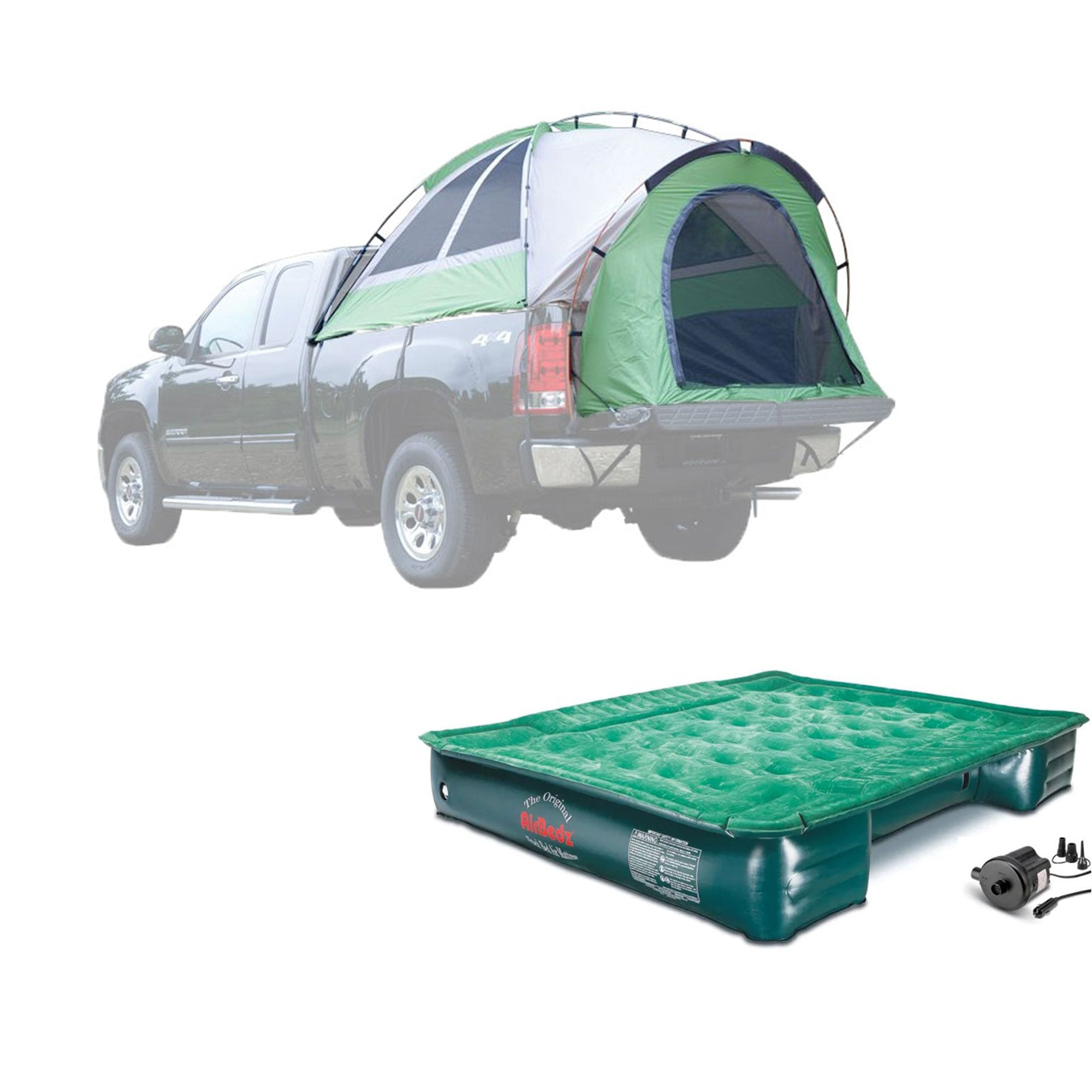 Napier Backroadz Truck Bed 2 Person Tent & AirBedz Truck Bed Air Mattress, Short