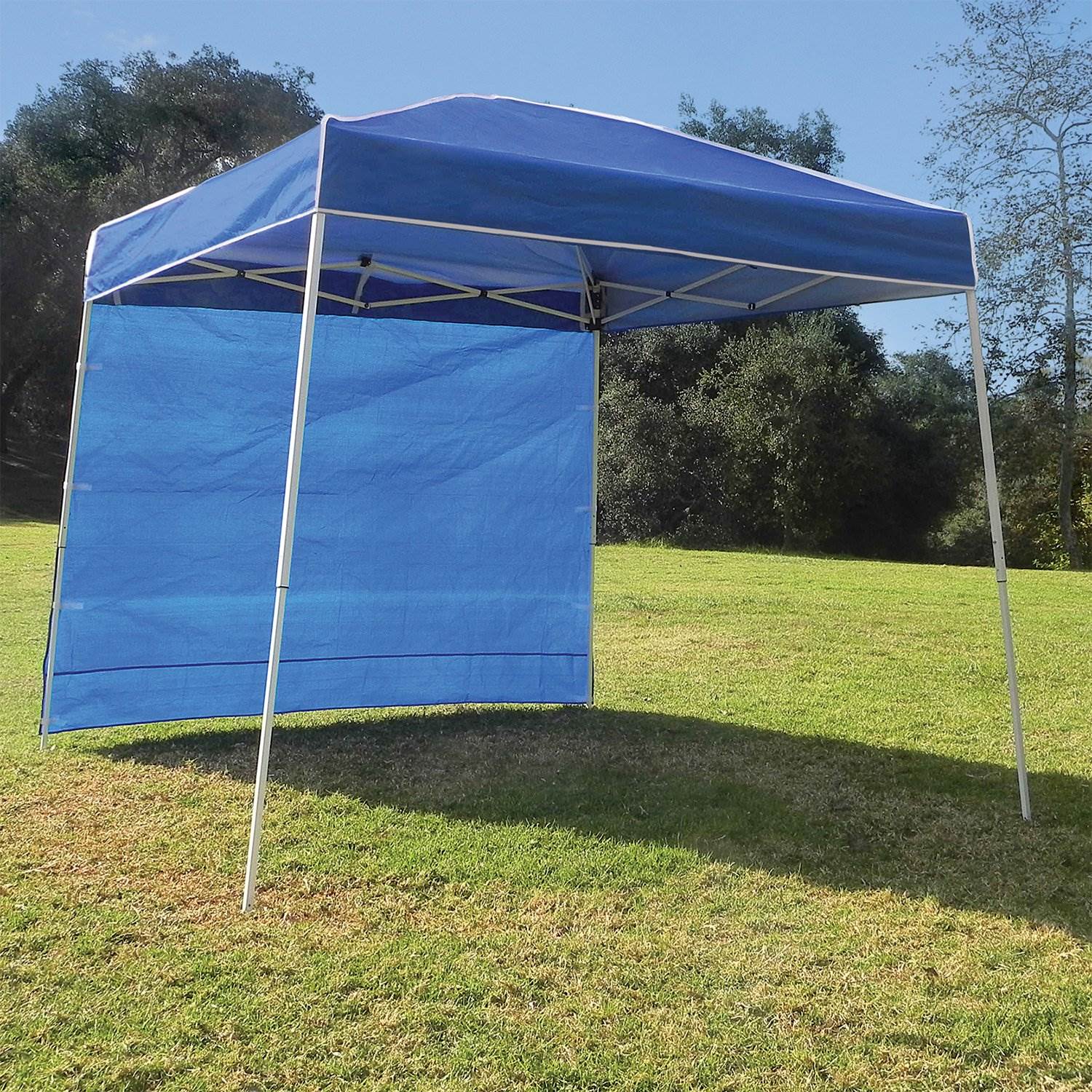 Z-Shade 10' x 10' Horizon Angled Leg Shade Canopy Tent Shelter with Side Walls