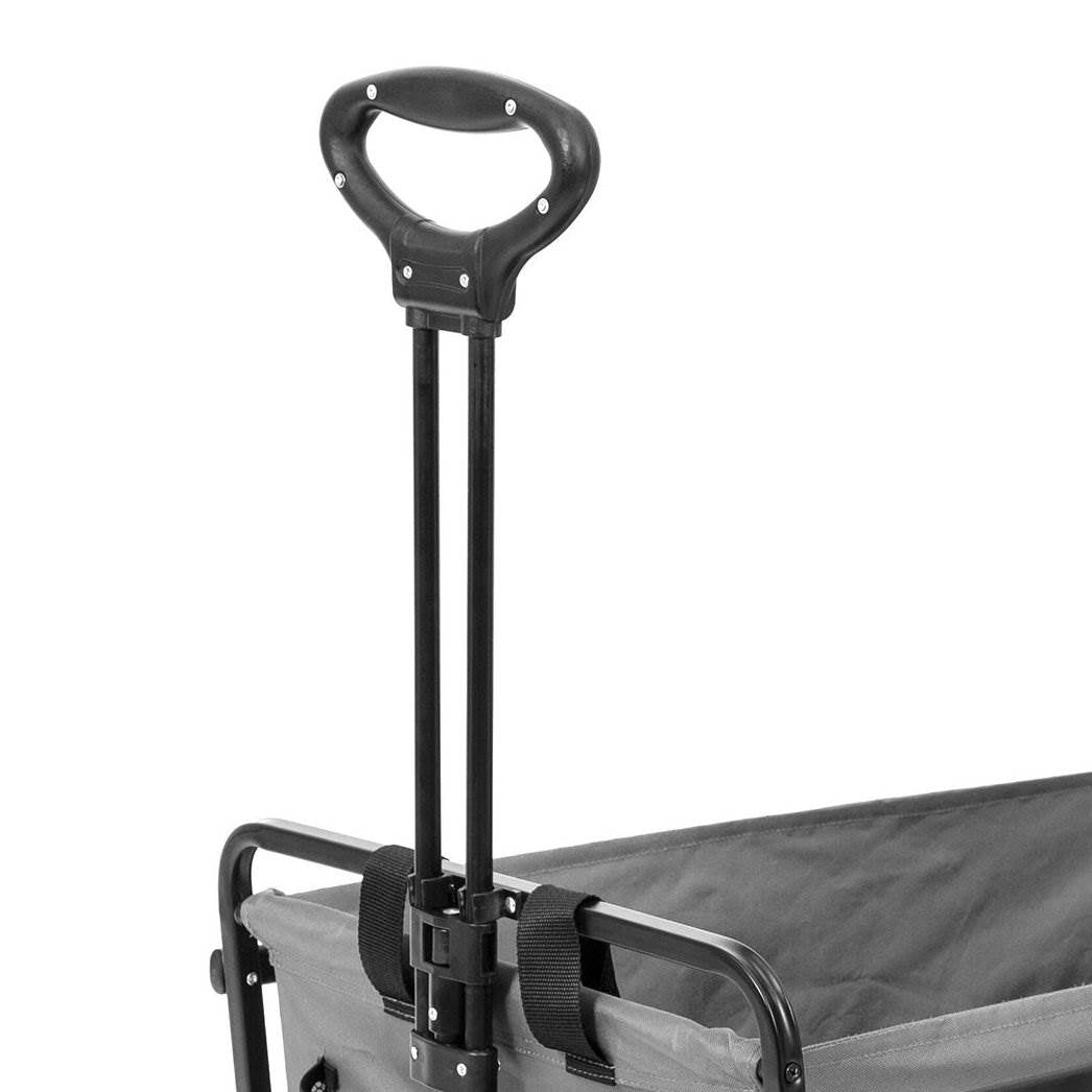 Seina Collapsible Steel Frame Folding Utility Beach Wagon Cart, Gray (2 Pack) - VMInnovations