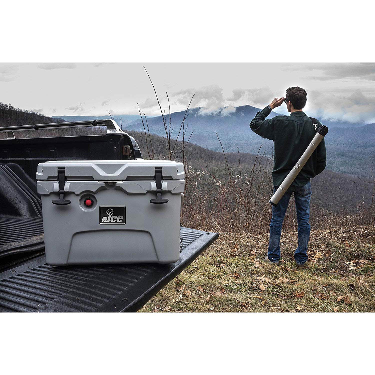 nICE Sub Z 20 Quart Double Wall Insulated Portable Cooler with Handle, Gray