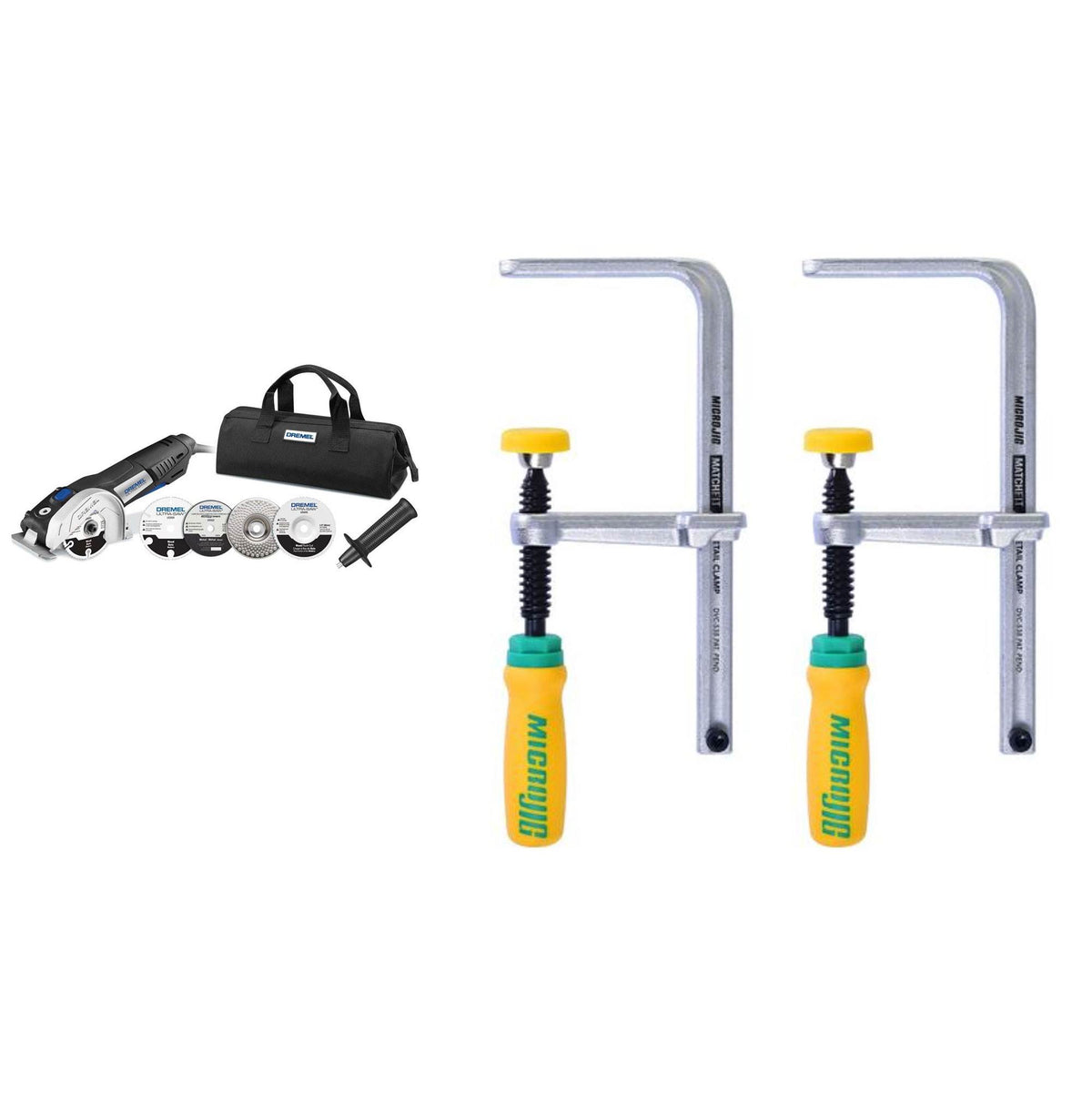 Microjig Dovetail Clamps (2 Pack) & Dremel Circular Saw (Certified Refurbished)
