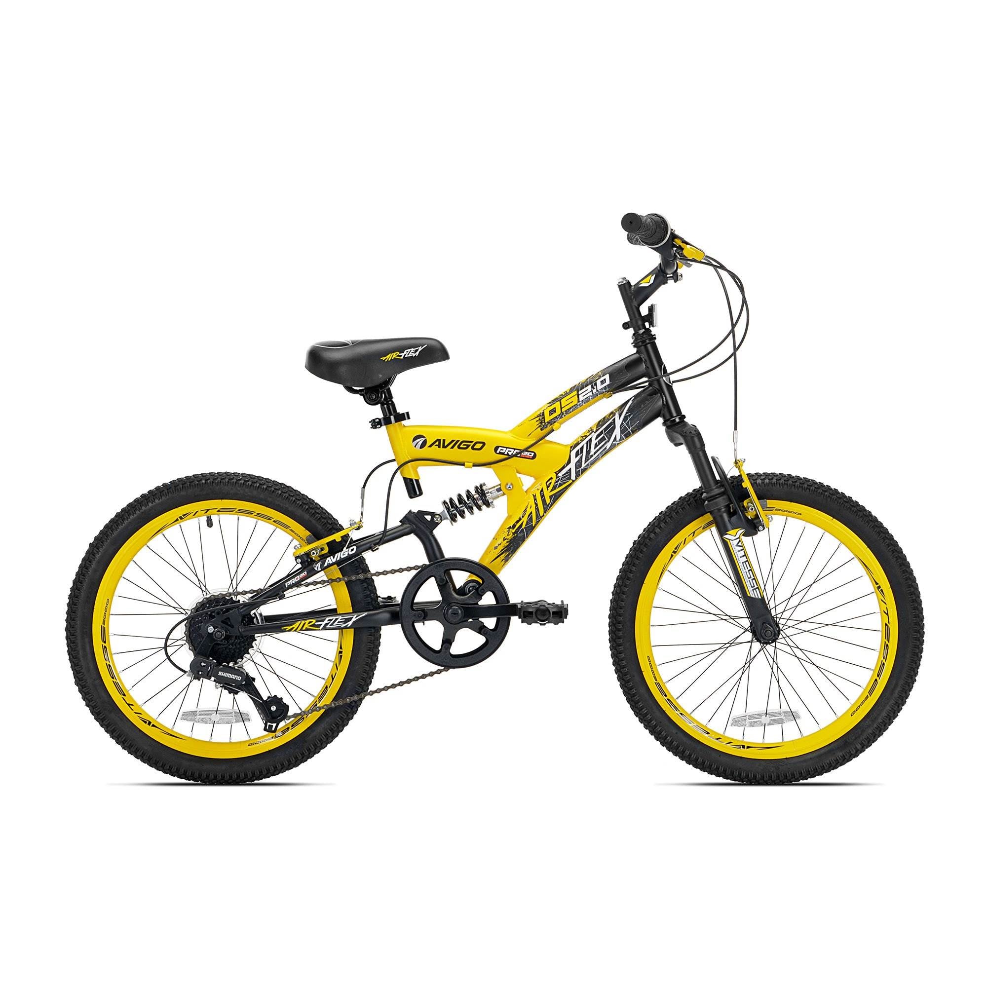 Kent Bikes Avigo Air Flex Steel 20 Inch Boys BMX Bike & 2 Bike Car Rack & Helmet