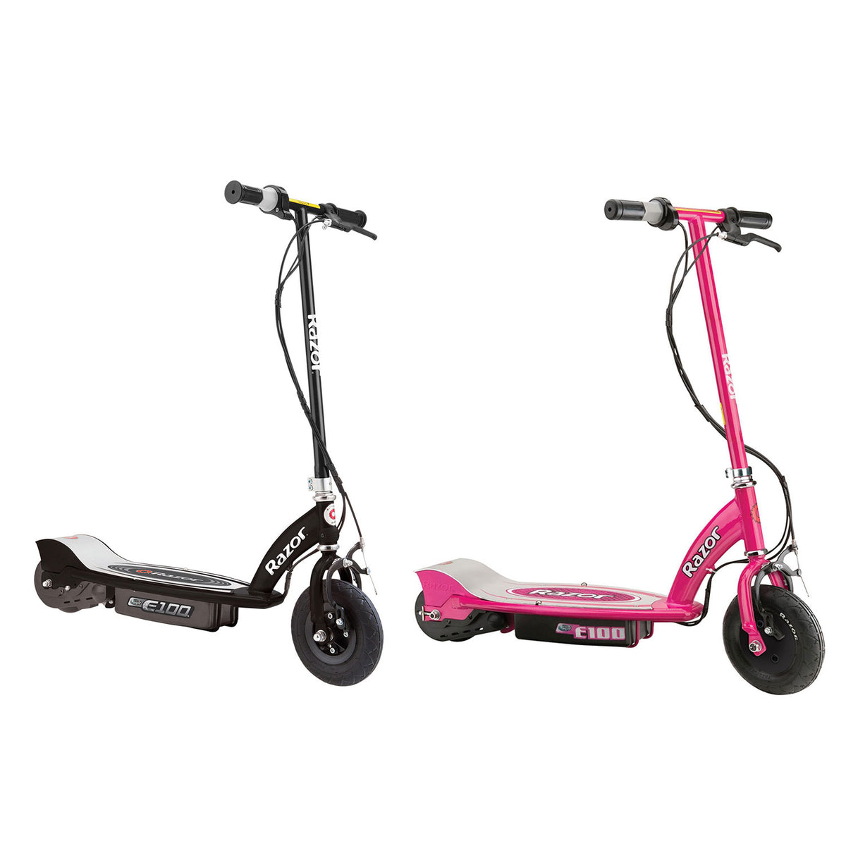 Razor E100 Kid Ride On 24V Motorized Electric Powered Scooters, Black & Pink