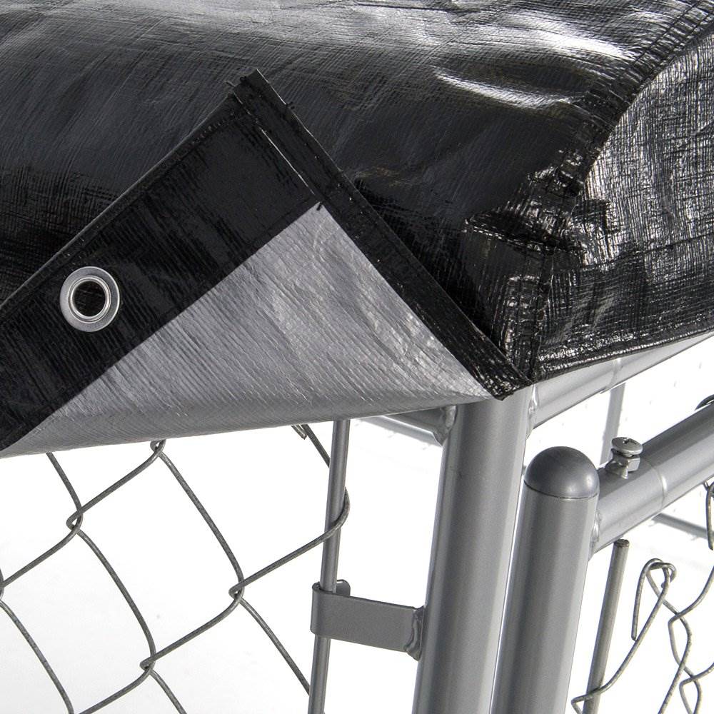 WeatherGuard 5 x 10' Large Outdoor Dog Run Kennel Waterproof Roof Cover (2 Pack)