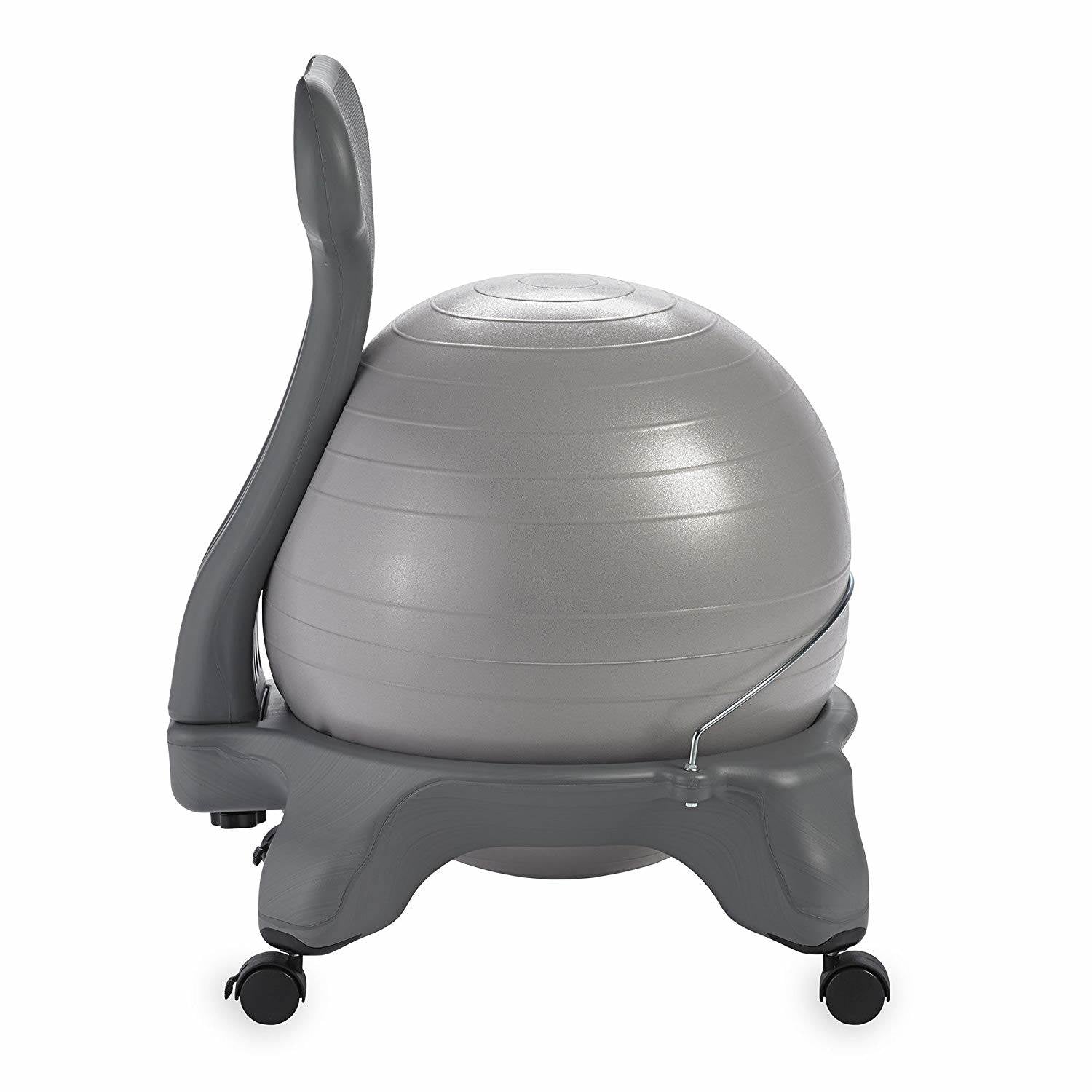Gaiam Classic Gym Yoga Fitness Balance Ball Office Desk Chair, Gray (For Parts)