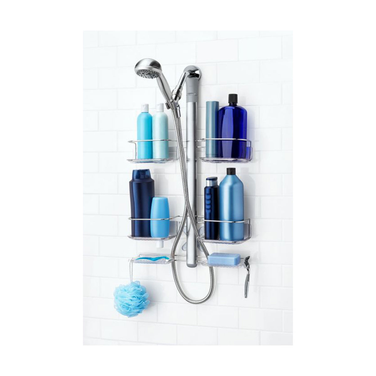 OXO Good Grips Stainless Steel Shower Caddy Hose Keeper Shower Heads (Open Box)