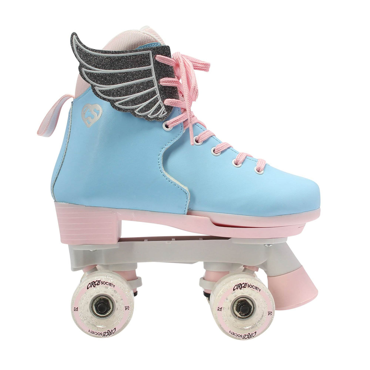Circle Society Classic Cotton Candy Roller Skates, Girl Sizes 12 to 3 (Open Box)