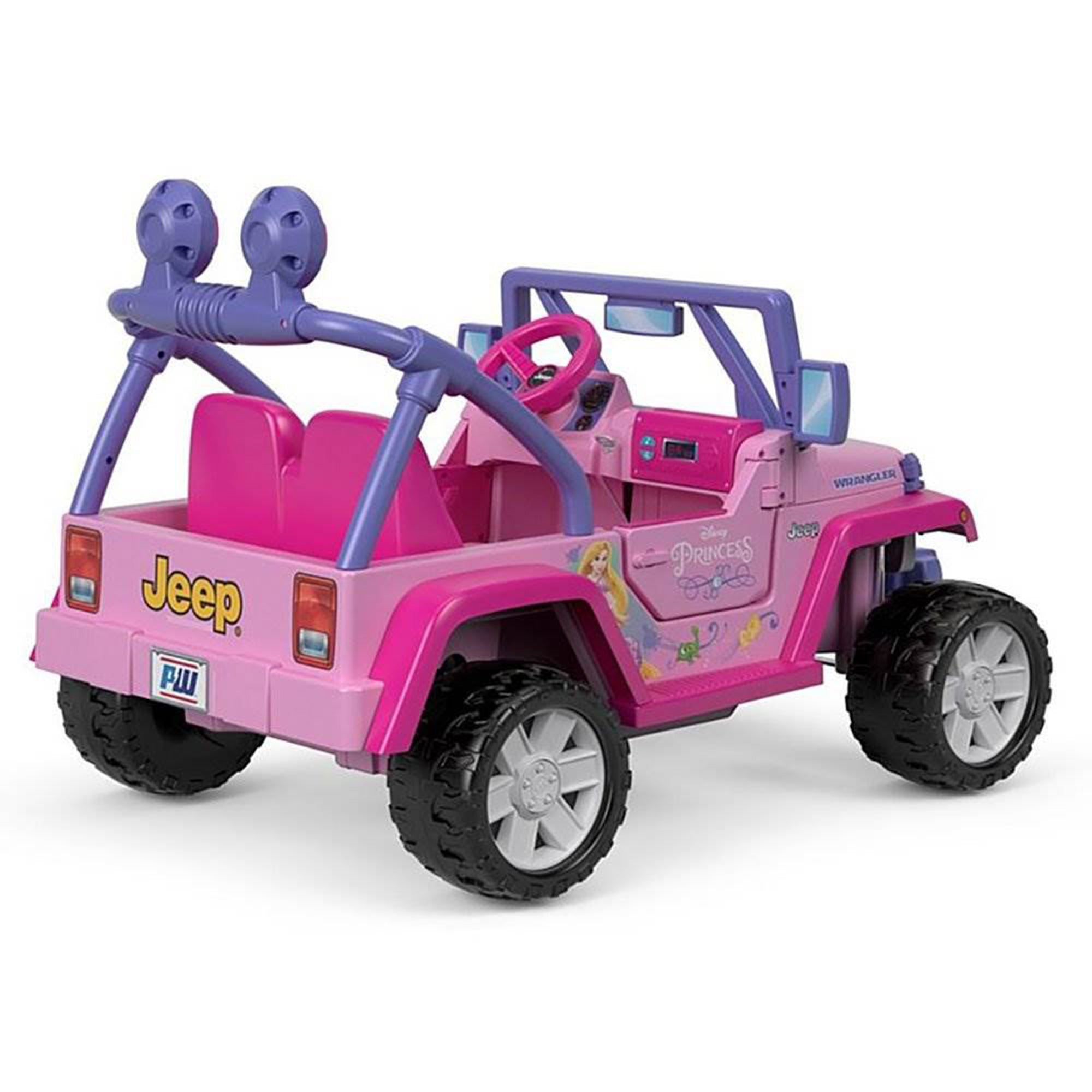 Power Wheels Kids 12 Volt Toy Ride On Disney Princess Jeep Wrangler (For Parts) - VMInnovations