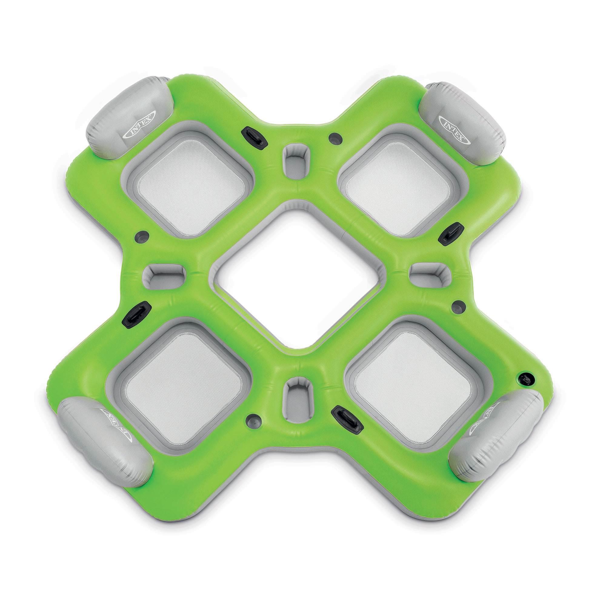 Intex Lounge Island Inflatable 4 Seat Inflatable PVC Pool Float Raft (Open Box) - VMInnovations