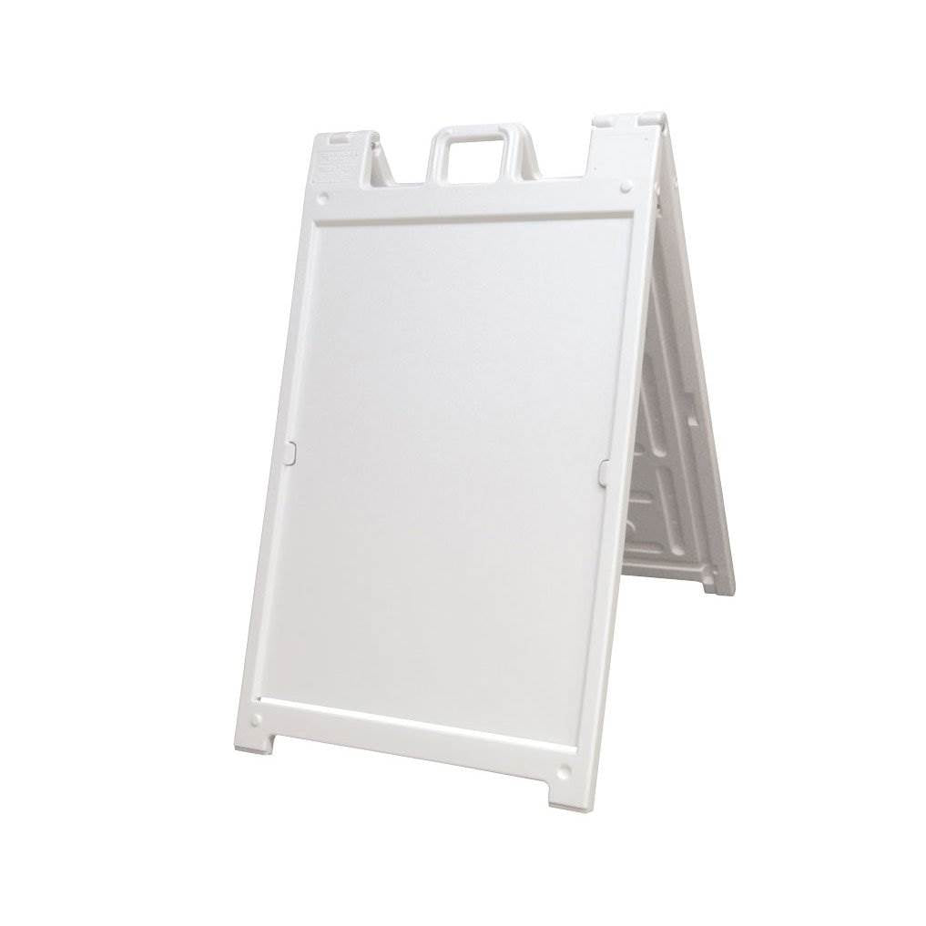 Plasticade Deluxe Signicade Portable Folding Double Sided Sign, White (Used)