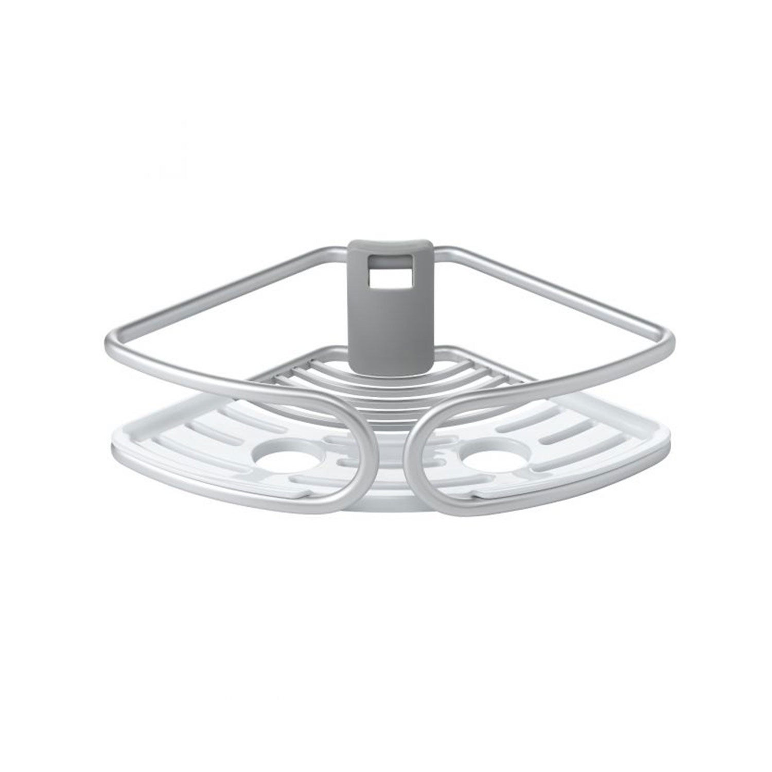 OXO Good Grips Quick-Extend Aluminum Pole Shower 4-Shelf Bath Caddy Silver(Used)