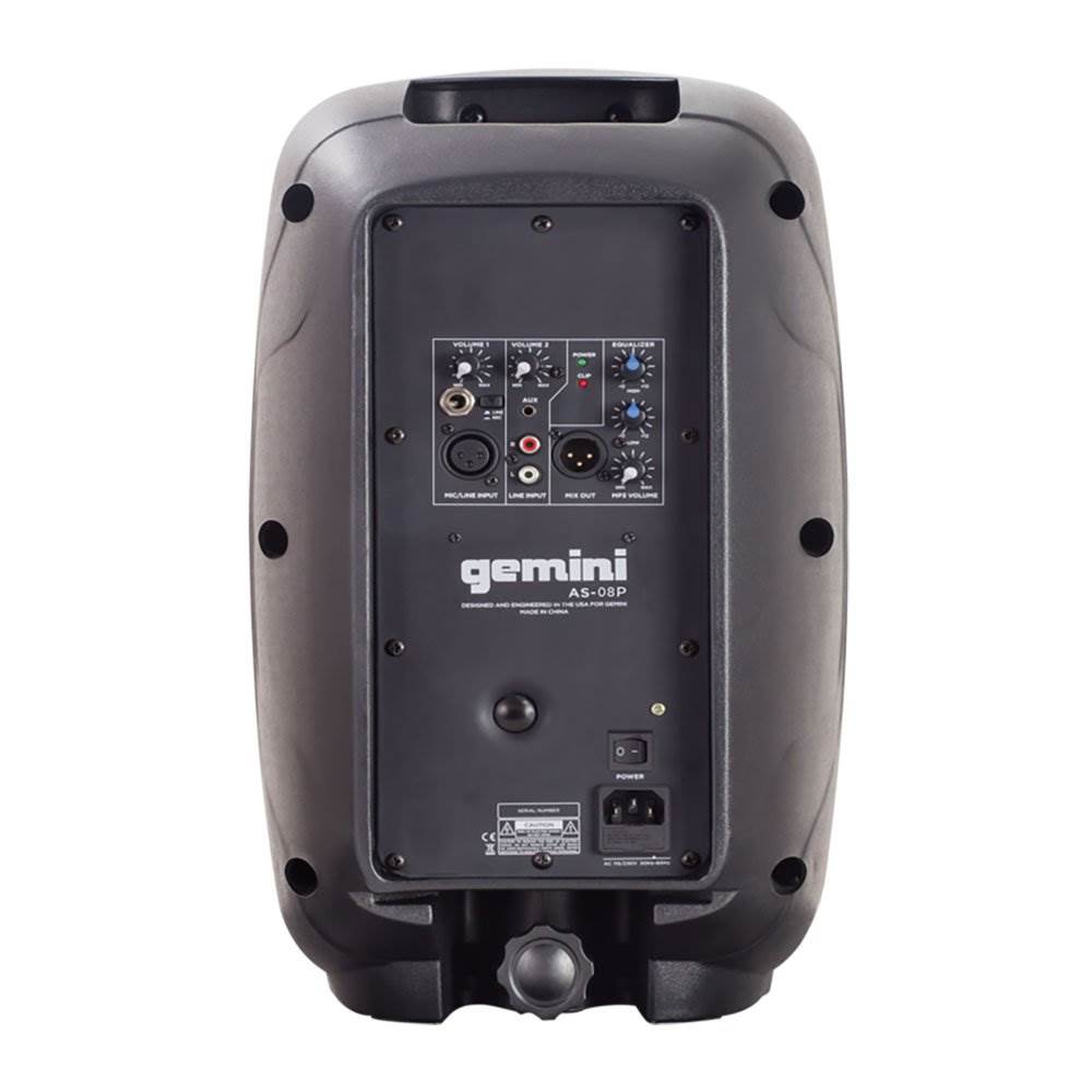 Gemini Professional Portable 8in Active Powered PA Loudspeaker Speaker (OpenBox)