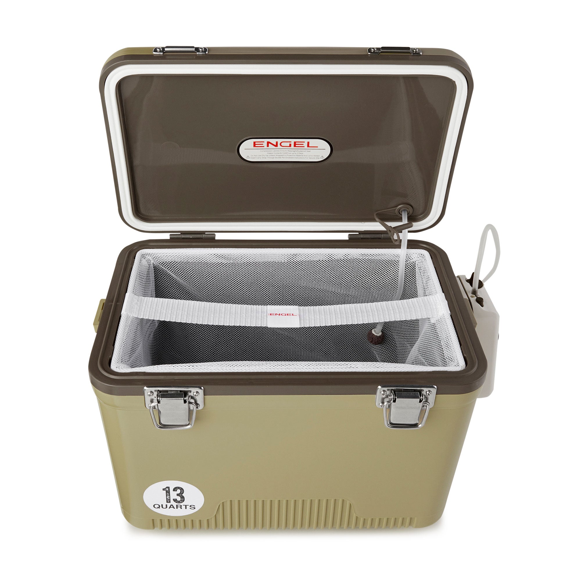 Engel 13 Quart Insulated Live Bait Fishing Box Cooler With Water Pump (Open Box)