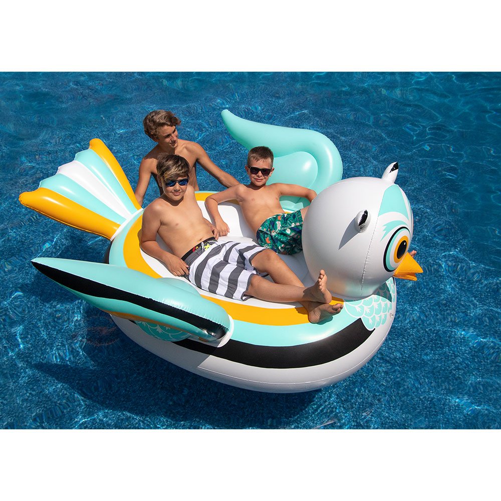 Swimline Giant Inflatable White Owl Ride-On & Giant Inflatable Swan Ride-On - VMInnovations