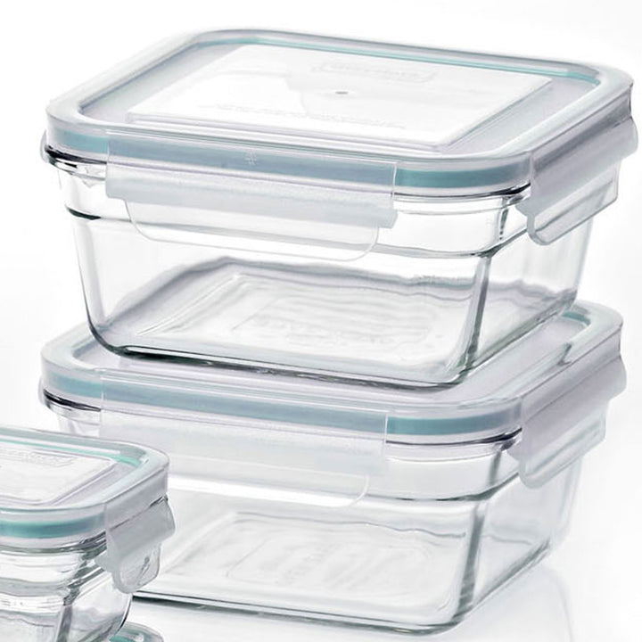 Glasslock Oven and Microwave Safe Glass Food Storage Containers 12 Piece Set - VMInnovations