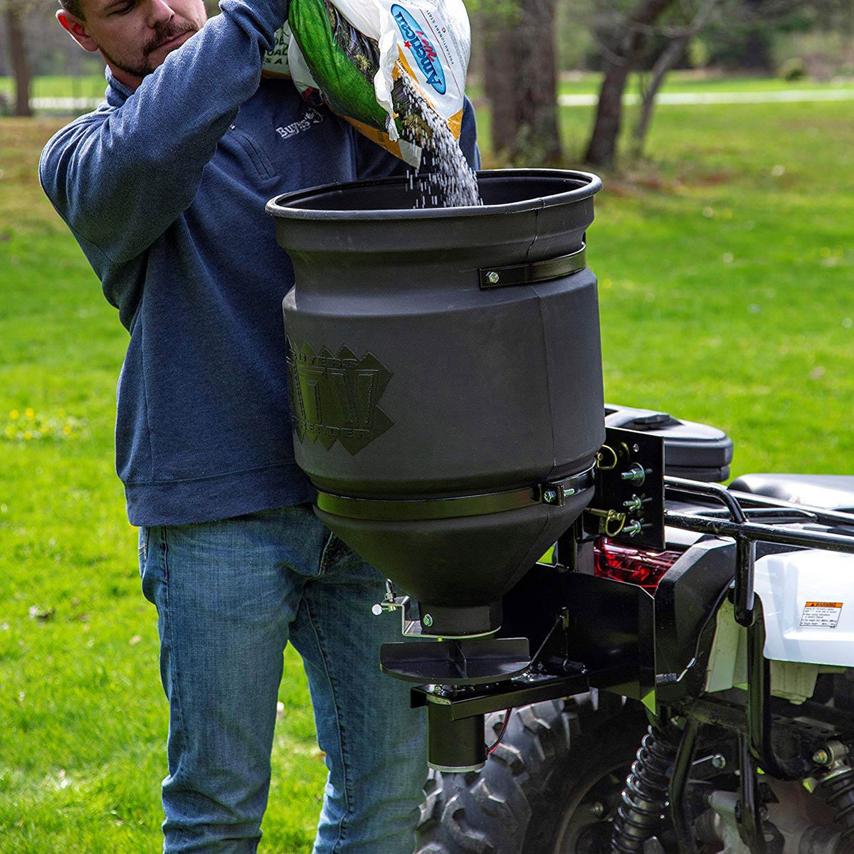 Buyers Products 12V Vertical Mount ATV 15 Gallon All Purpose Spreader (Used)