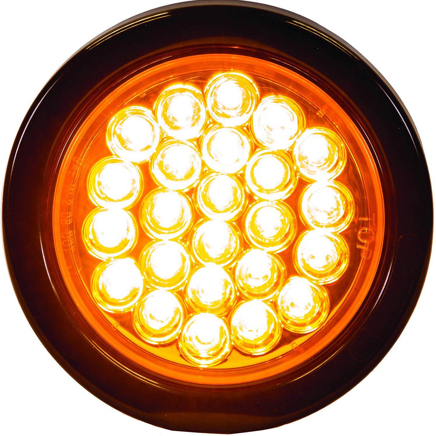 Buyers Products 4-Inch 12-24V LED Recessed Strobe Light, Orange (Open Box)