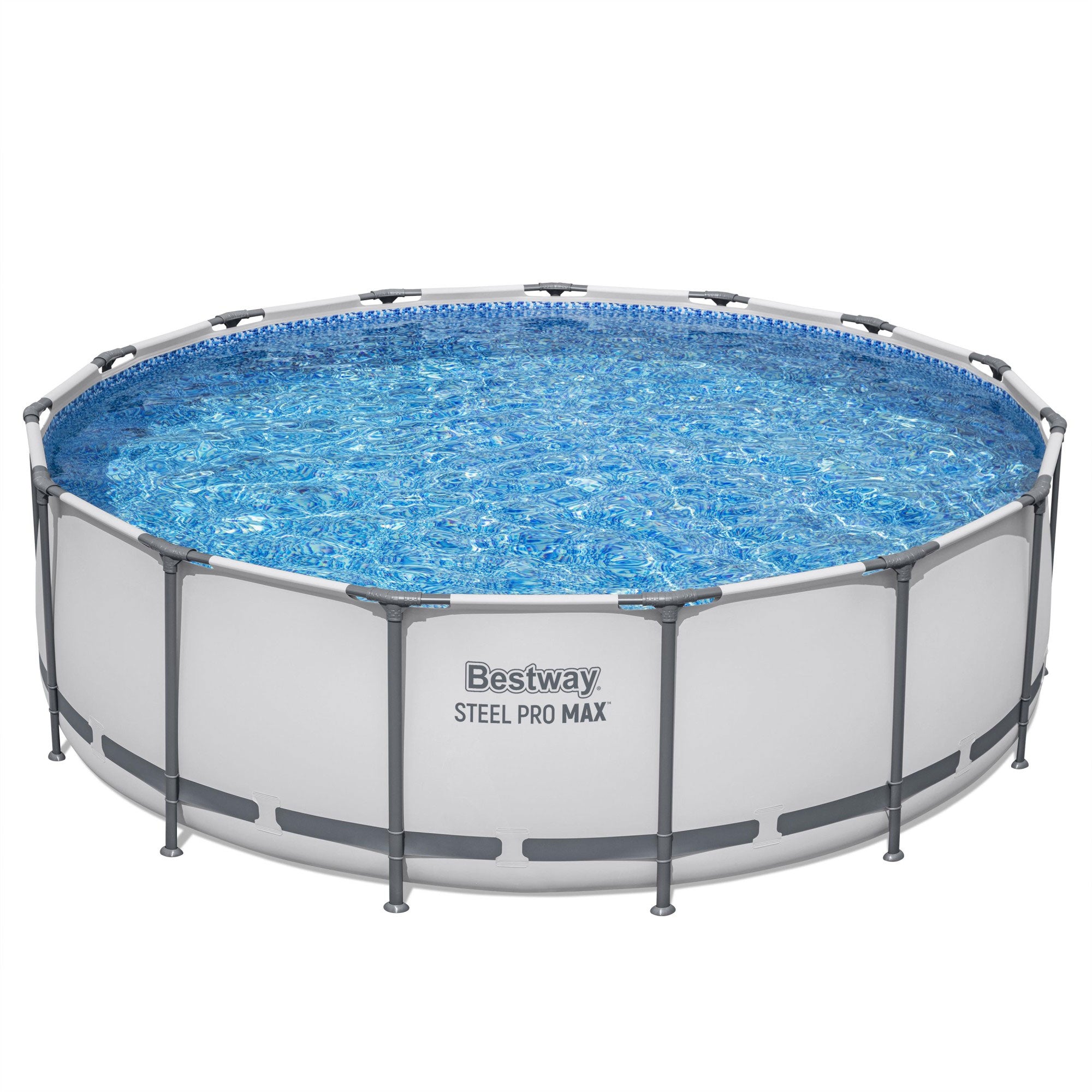 Bestway Steel Pro Max 15 Foot Round Metal Frame Pool, Filter Pump & Ladder(Used)