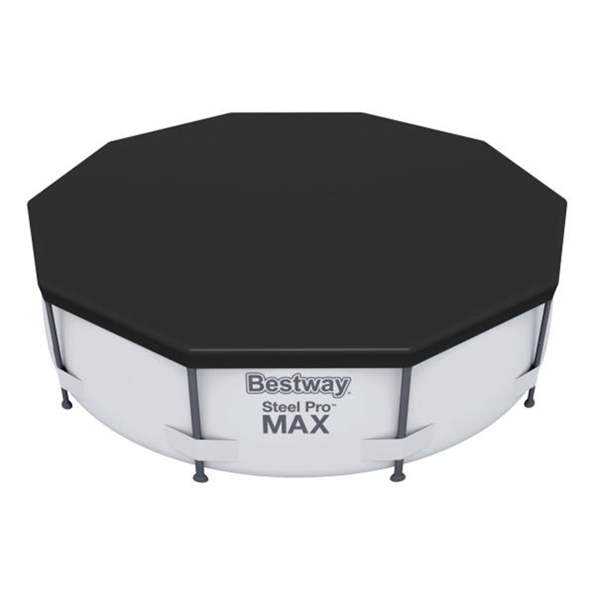 Bestway Flowclear Round 10' Pool Cover for Above Ground Frame Pools (Cover Only)