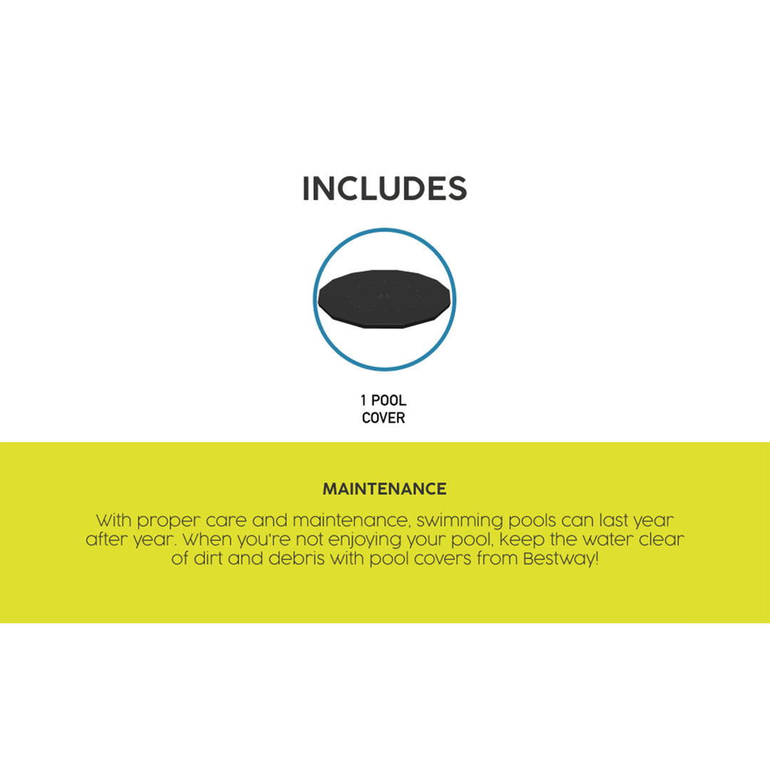 Bestway Flowclear Round 14' Pool Cover for Above Ground Frame Pools (Cover Only) - VMInnovations