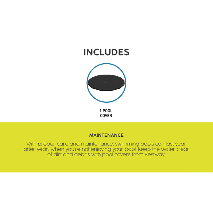Bestway Flowclear Round 14' Pool Cover for Above Ground Frame Pools (Cover Only) - VMInnovations