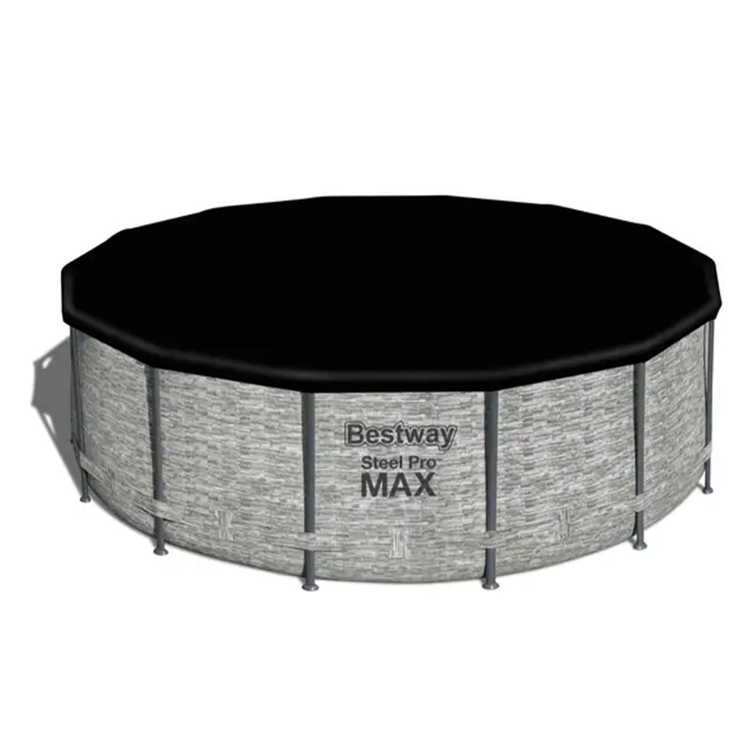 Bestway Flowclear Round 14' Pool Cover for Above Ground Frame Pools (Cover Only) - VMInnovations
